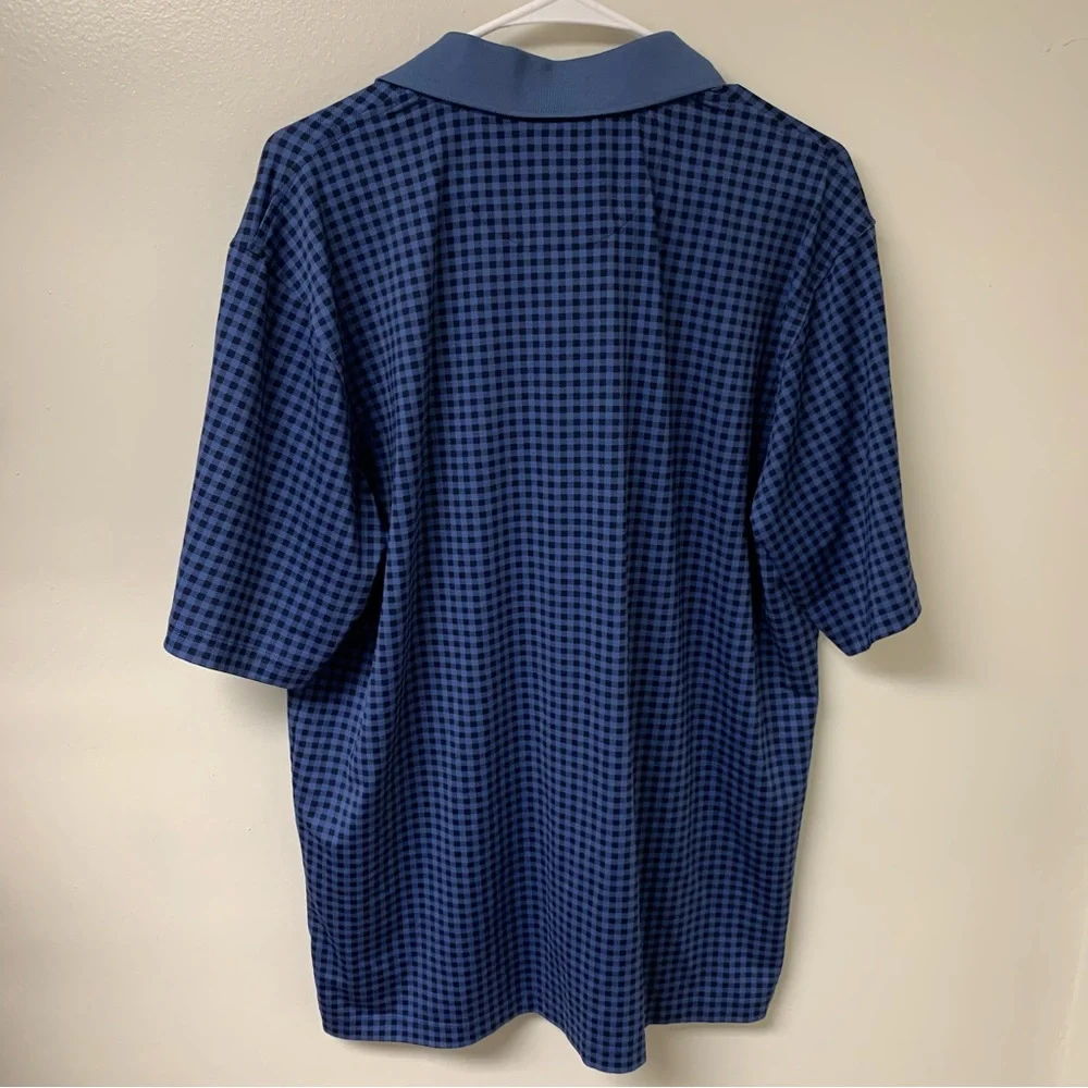 Brooks Brothers Buffalo Plaid Checked Blue Black Polo‎ Size Large